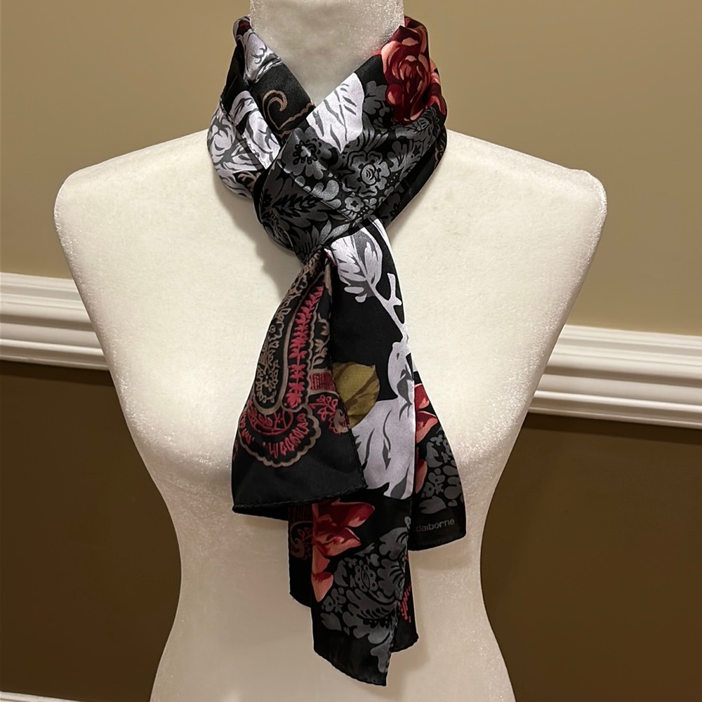 Liz Claiborne Long Floral Scarf